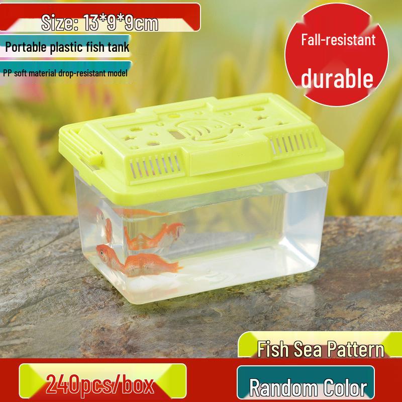 Children's Portable Transparent Pet Transport Box: Small to Large Fish/Turtle Tank