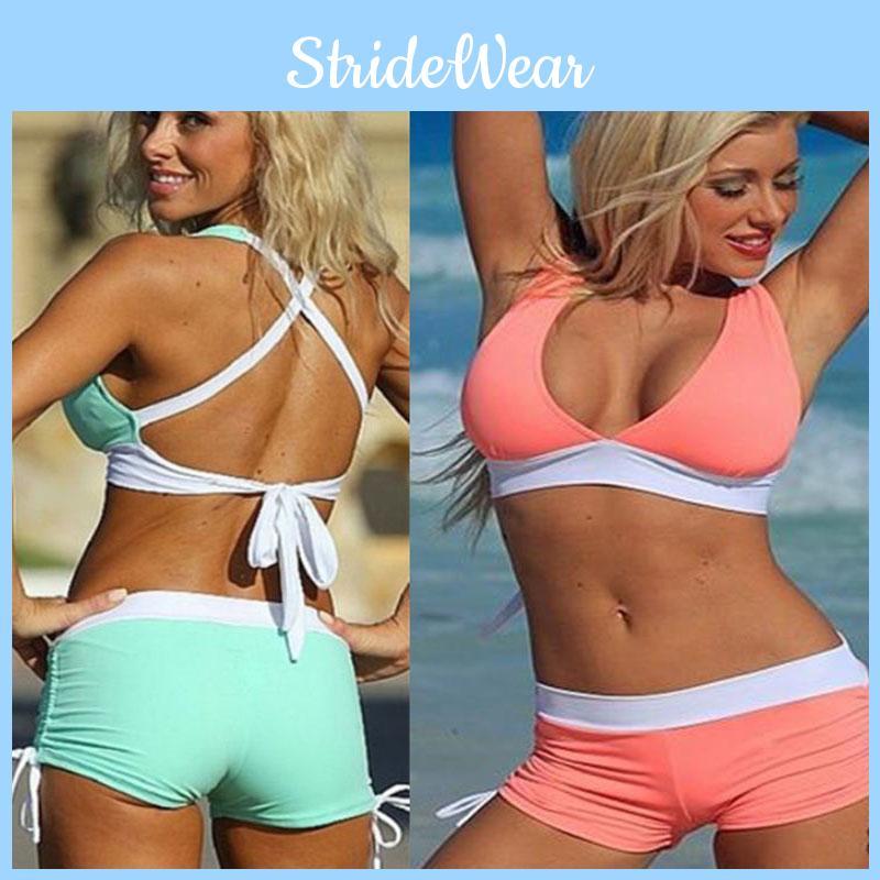 Hochwertige Damen Sommer Mode Bikini Badeanzüge Sexy Boxer Split Bikinis Strand Bikini Für Mühelosen Stil