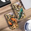 Lucky Orange Golden Koi For Samsung A73 A72 A71 A42 A56 A55 A54 A53 A52s A52 A51 A36 A35 A34 A33 A32 A16 Golden Glass Phone Case
