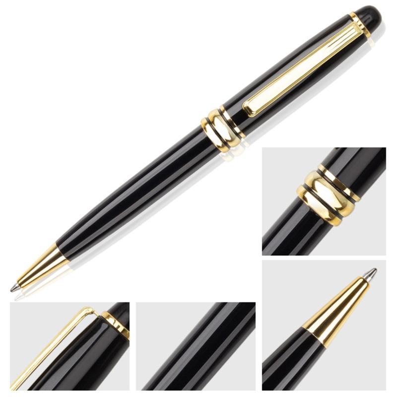 6x Black Ink Ballpoint Pen Journaling Pen Smooth Writing Pen Metal Signature Pen Stationery Supplies for Writing