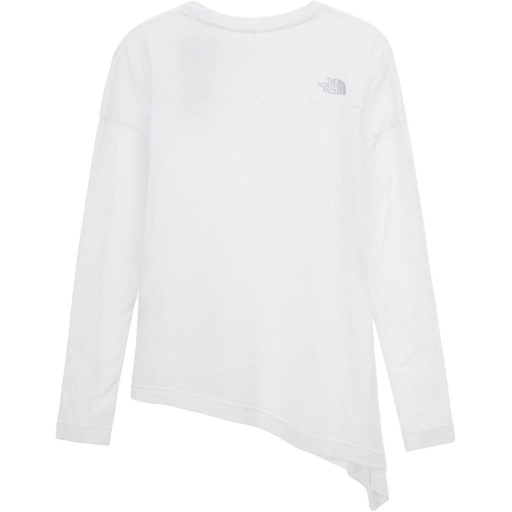 The North Face Solid Color Loose Fit Drop Shoulder Long Sleeve T-Shirt Women Tops White NT7TR41B