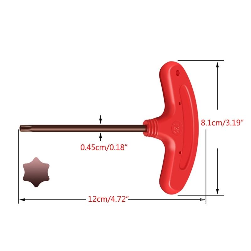 Schraubenschlüssel Torx-Schlüssel Werkzeug Maschinenschraube T-Griff Schraubenschlüssel Sicherheitsschraubendreher Schraubenschlüssel Mechanisches Reparaturwerkzeug