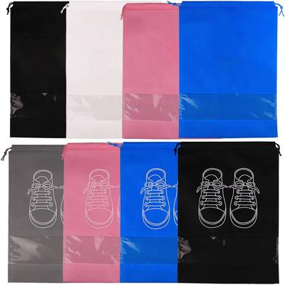 1/2/3/5pcs Non-woven Shoes Bag Waterproof Dustproof Travel Bag Portable Tote Drawstring Bag For Shoes Storage Shoes Organizer
