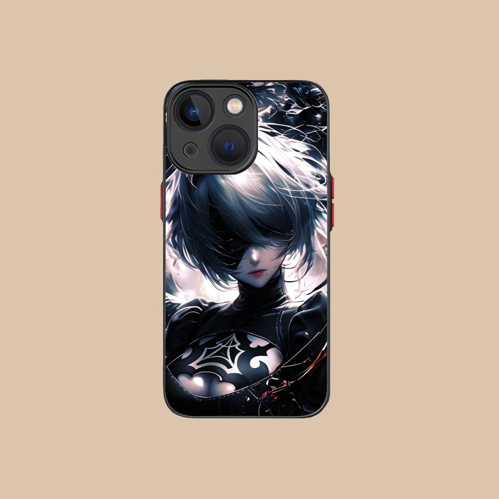 Anime Nier 2B Silicone Mobile Phone Case for iPhone 17 16 15 14 13 12 11 X XR XS Air Pro Max Plus Mini Colorful Cover