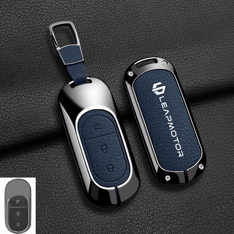Zinc Alloy Car Key Case Cover For Leapmotor T03 S01 C11 For Leapmotor C01 T03 S01 C11 Leap Motor Holder Key Fob Keychain