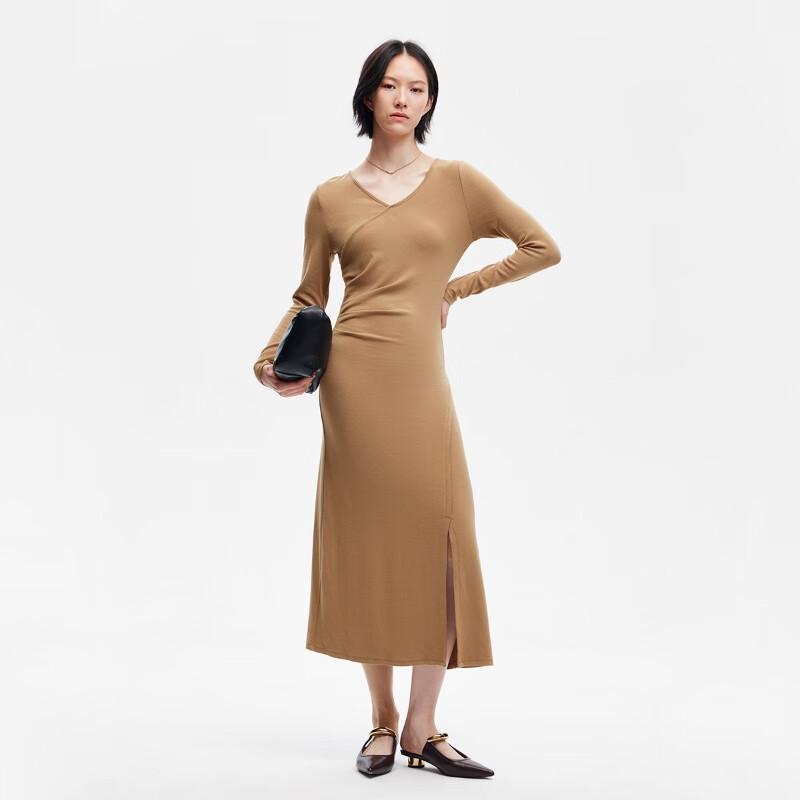 

VEROMODA Fall 2024 V-Neck Ruched A-Line Dress XS