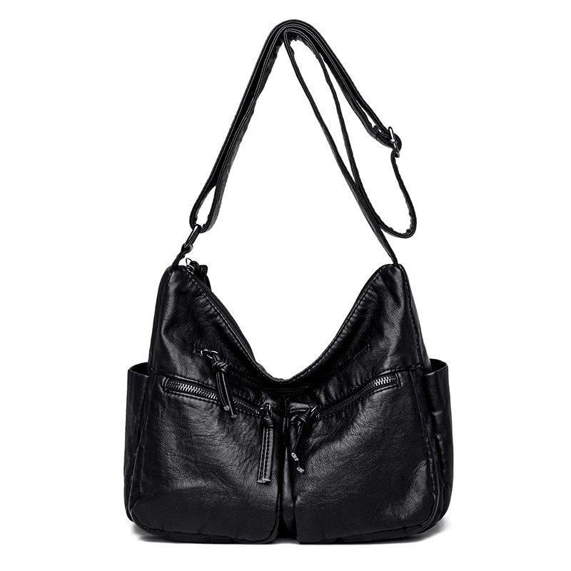 Mother Bag Klasická dvoutaška Měkká kožená taška přes rameno