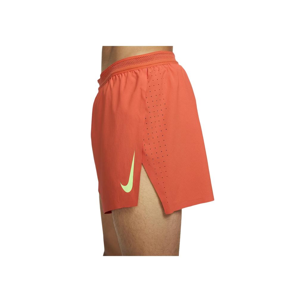 Nike Dri-FIT ADV AeroSwift Logo Print Drawstring Mid-Rise Fitted Sports Shorts Men Shorts Orange CJ7840-804
