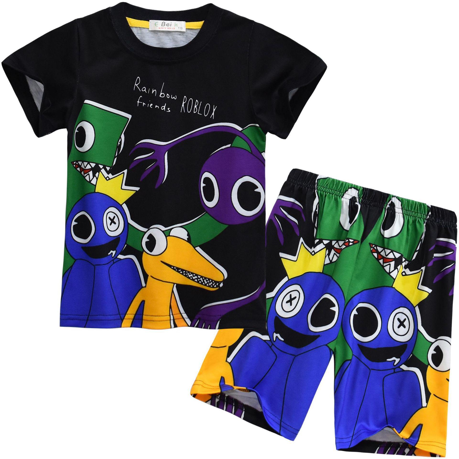 Spring Children S Short-Sleeved, Animated Cartoon Digital Printing, Children S Short-Sleeved Loungewear Set 91010 110