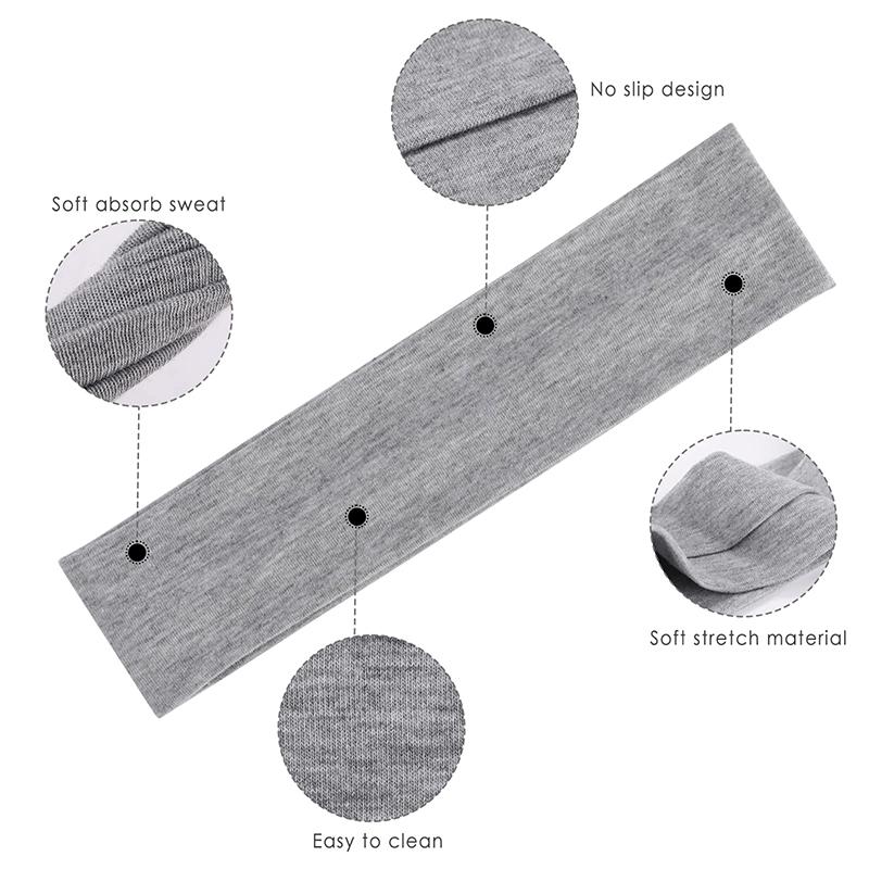 9 Pcs Athletic Headband Elastic Sweatbands Basketball Sports Women Men Gym Fitness Sweat Hair Band Volleyball Tennis