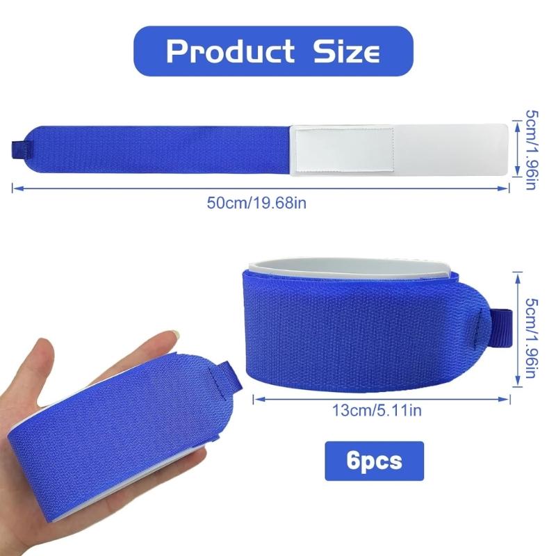 6Pcs Ski Fastening Strap Adjustable Ski Wrap Ties Ski Band Tape Storage Ties with Protective Pad Easy to Use