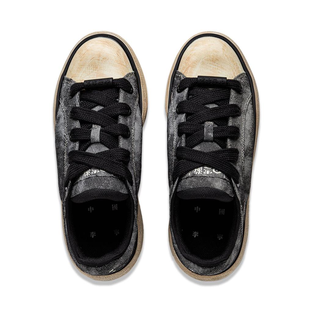 Li Ning Yun You C4D Comfortable Cushioning, Wear Resistant Low Top Casual Shoes Men's Black White AZGU037-5