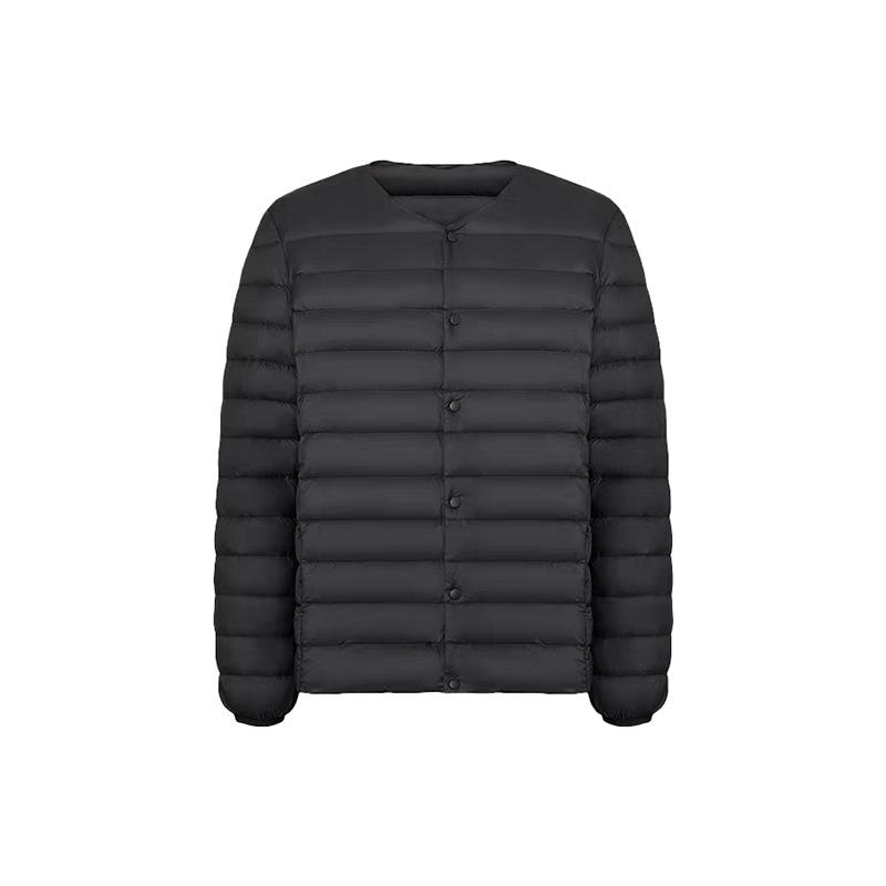 New year's light and thin white duck down jacket men's collarless warm liner wear a thin coat within a large size