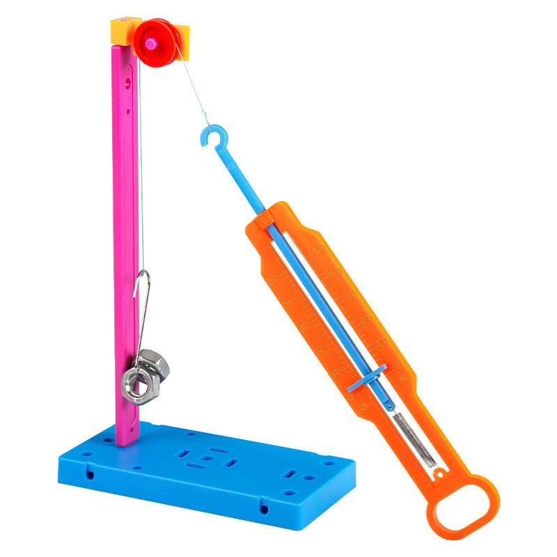 

Physics Science Experiment Diy Pulley Force Meter With Educational Materials For Students
