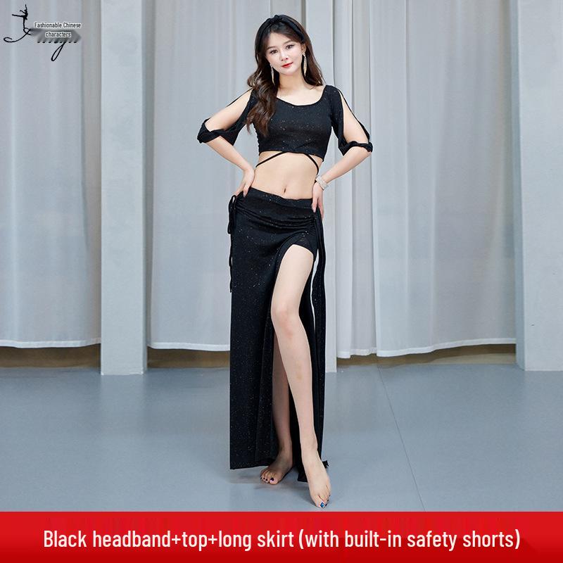 Huayu 2025 Autumn/Winter Belly Dance Costume: Sexy Oriental Dancewear Long Skirt Set