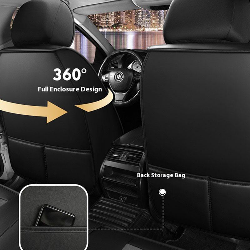 Ny Lyxig Matt Vattentät Bilsätesskydd Andningsbar Slitstark Universal PU Läder Framsätesskydd Bilsäte
