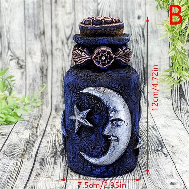 M-Modern-Retro Decorative Bottles, Retro Decorative Ornaments, Celestial Decor Moon,Apothecary Jar Potion Bottle