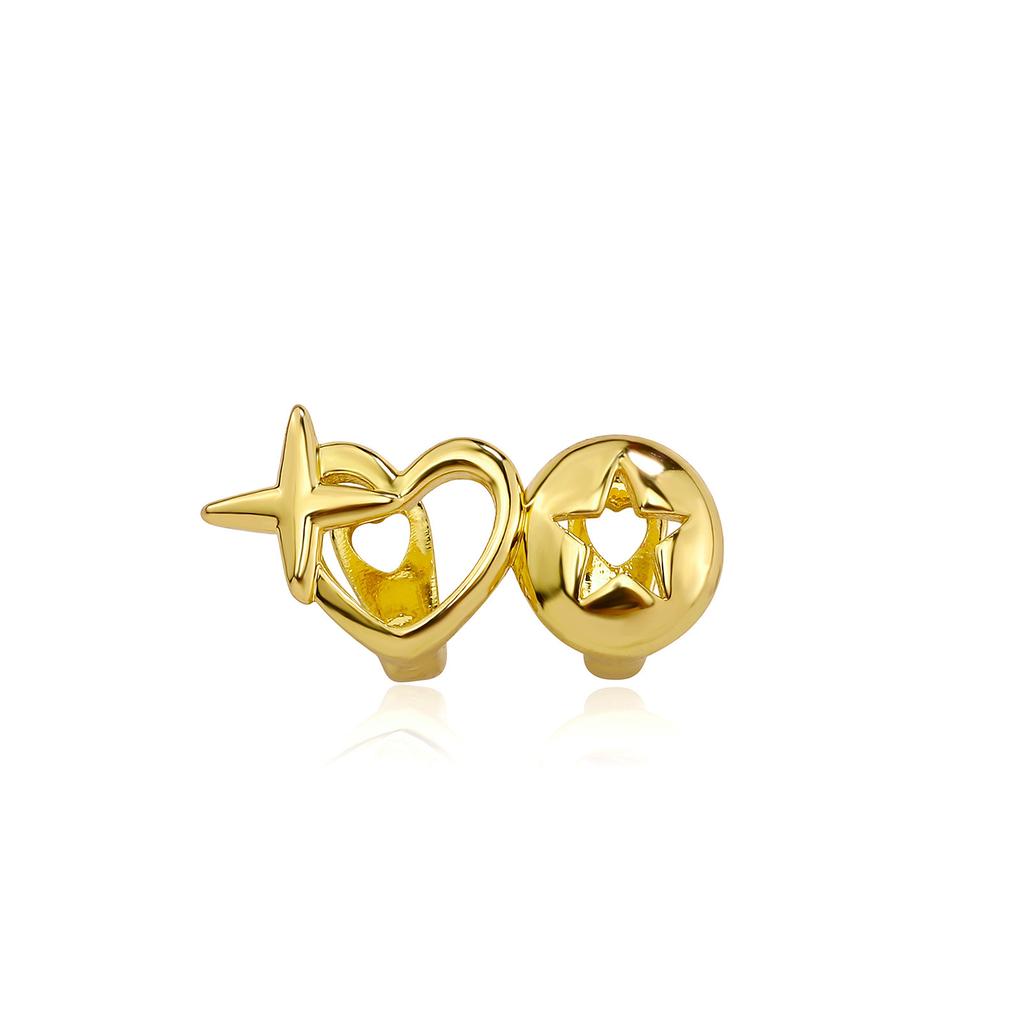 Hip-Hop Star Braces Hollow Smooth Electroplated Braces Gold Teeth Christmas Personalized Teeth Accessories
