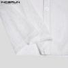 INCERUN Summer Men's Long Sleeve See Through Mesh Net Yarn Shirts Tops