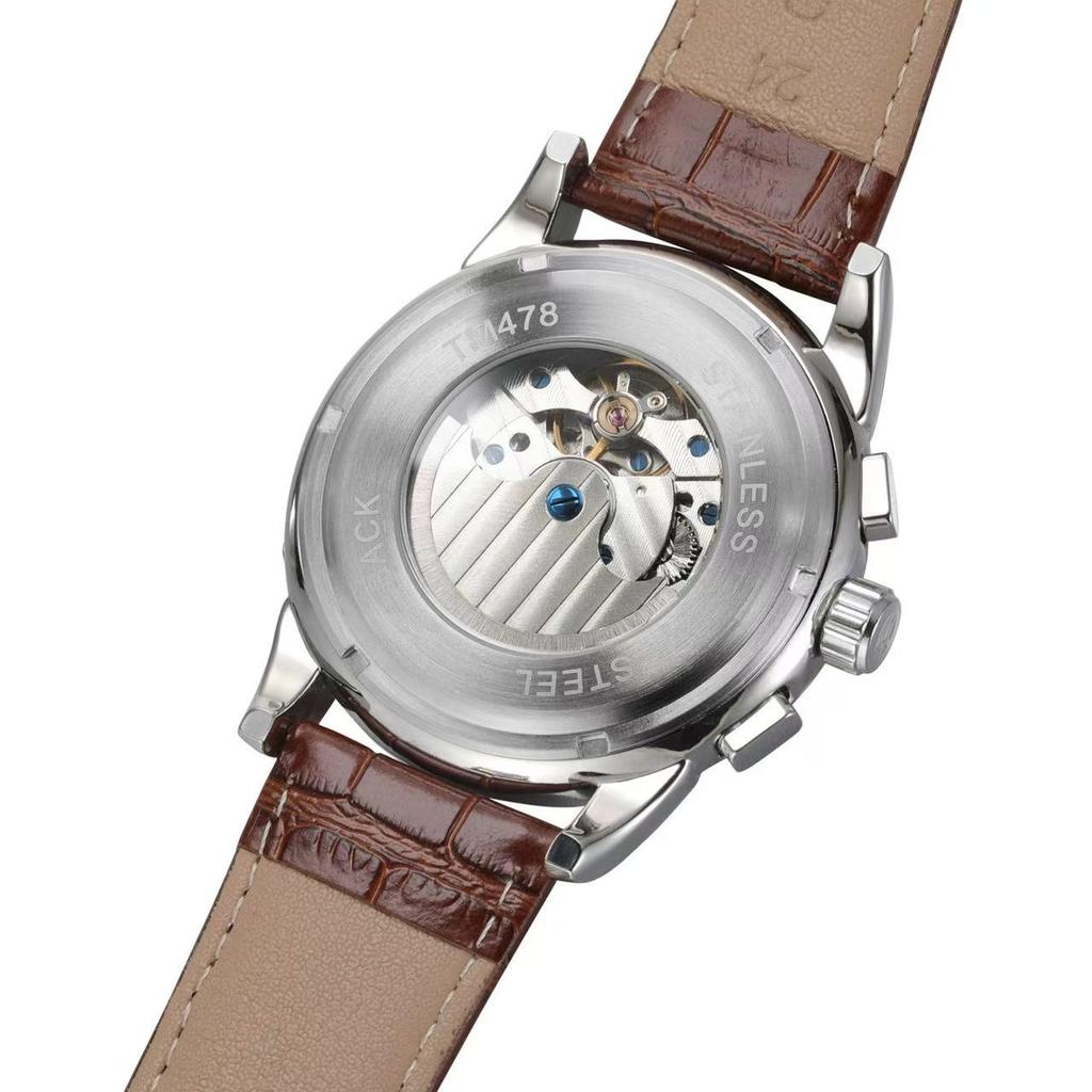 Forsining Relógio Mecânico Multifuncional Masculino Moda e Lazer com Movimento Shanghai