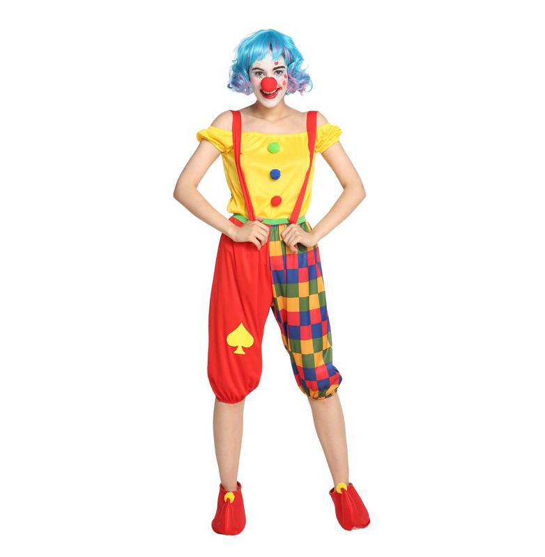 RTS 2026 Adult Echo Unisex Costume Set Polyester Spandex Funny Circus Jumpsuit Wig Hat Halloween Stage Carnival
