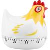 Jadeshay Kitchen Chicken Pattern Baking Timer,Chicken Pattern Countdown Kitchen Timer Reminder for Cooking Baking(White)