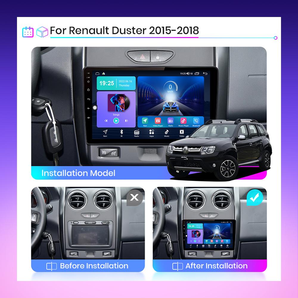 2 DIN Android Car Radio For Renault Duster 2015-2020 Multimedia Player Head Unit Stereo GPS Navigation WIFI 1+16GB