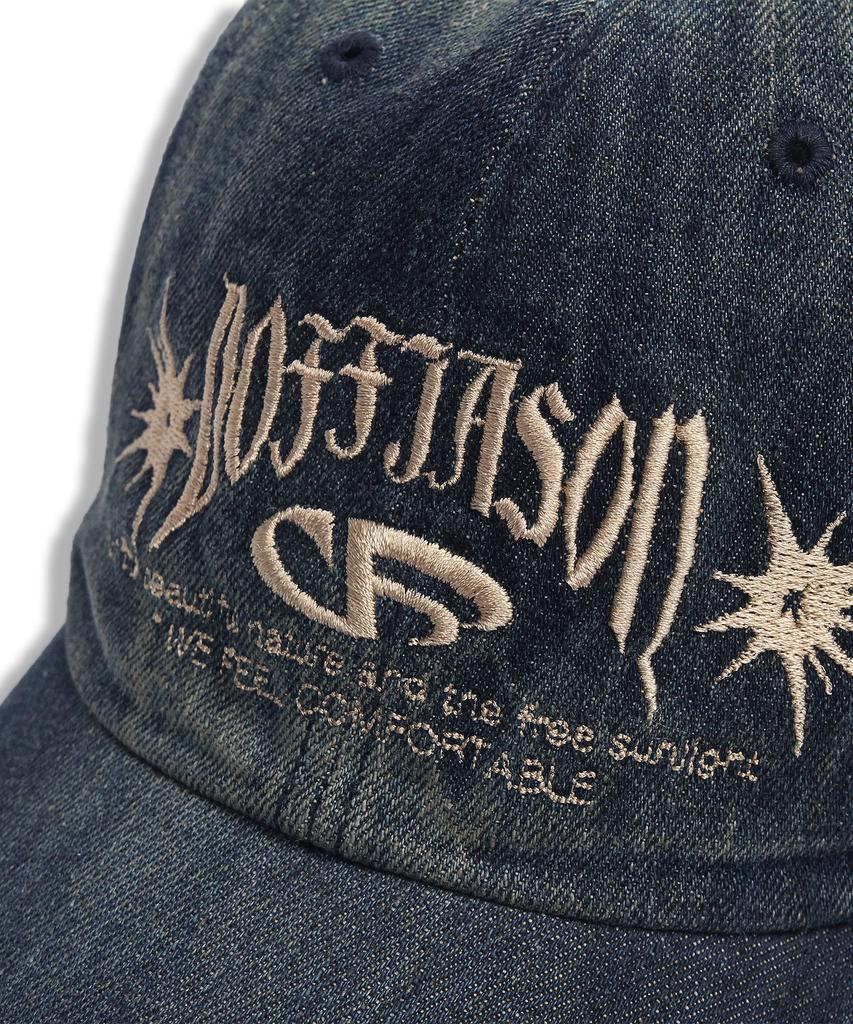 DOFFJASON Vintage Washed Denim Ball Cap Indigo