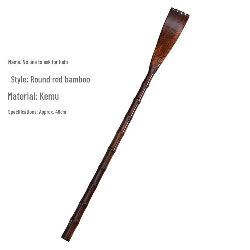 Long Wooden Back Scratcher with Happy Tickle Massage Handle