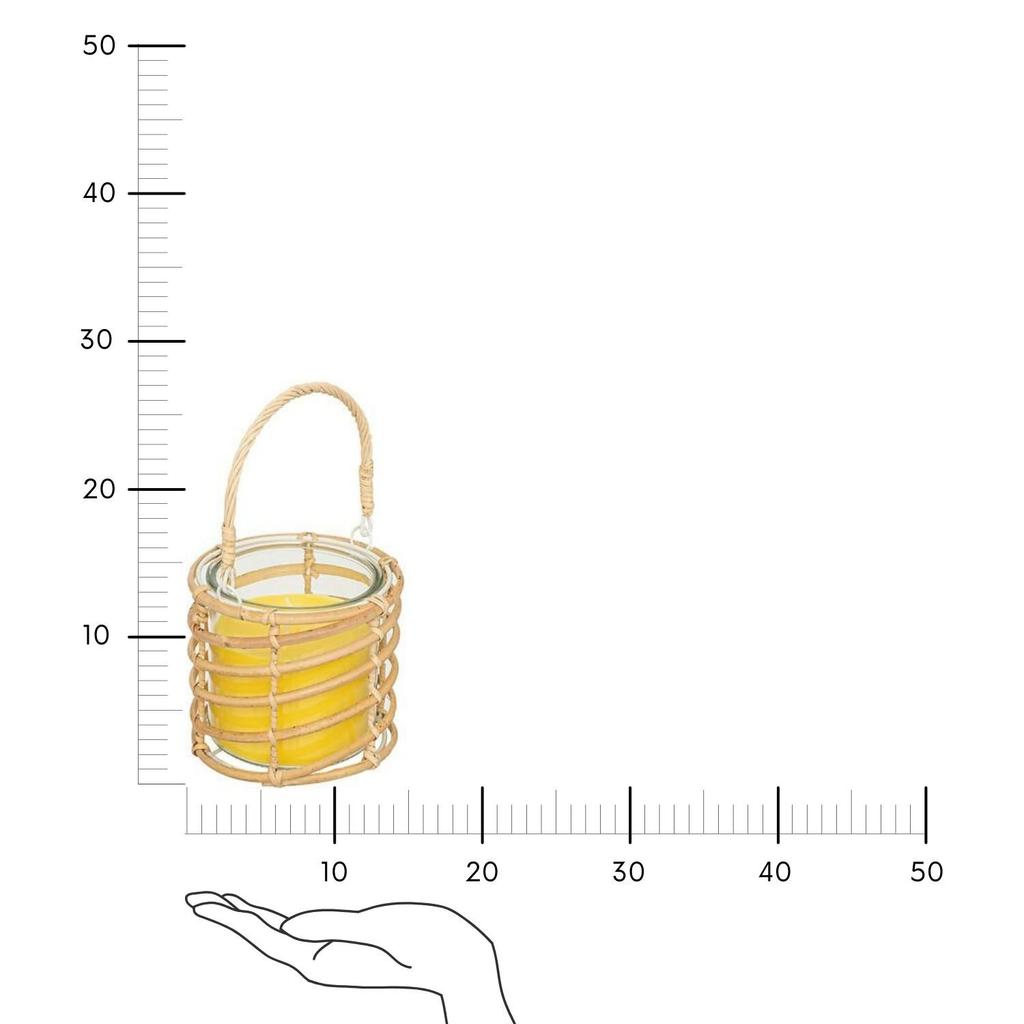 Citronnelle 430G Scented Candle In A Basket Repels Mosquitoes