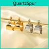 Geometric Stainless Steel Hoop Earrings For Women Elegant Fashion Jewelry