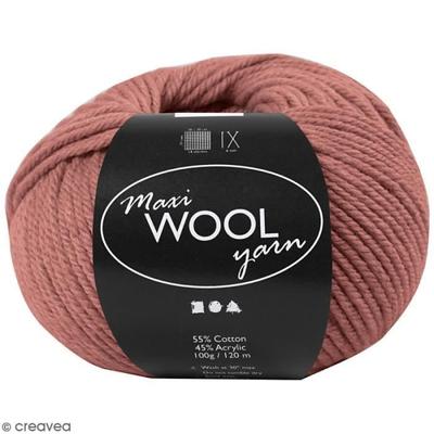 Ball of Wool - Maxi Wool Yarn - 100 G - Dark Pink - 55% Wool, 45% Polyacrylic