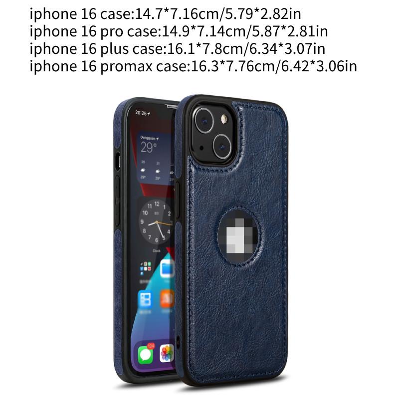 Chic Faux Leather Iphone 16 Case Versatile Protection With Magnetic Closure Design