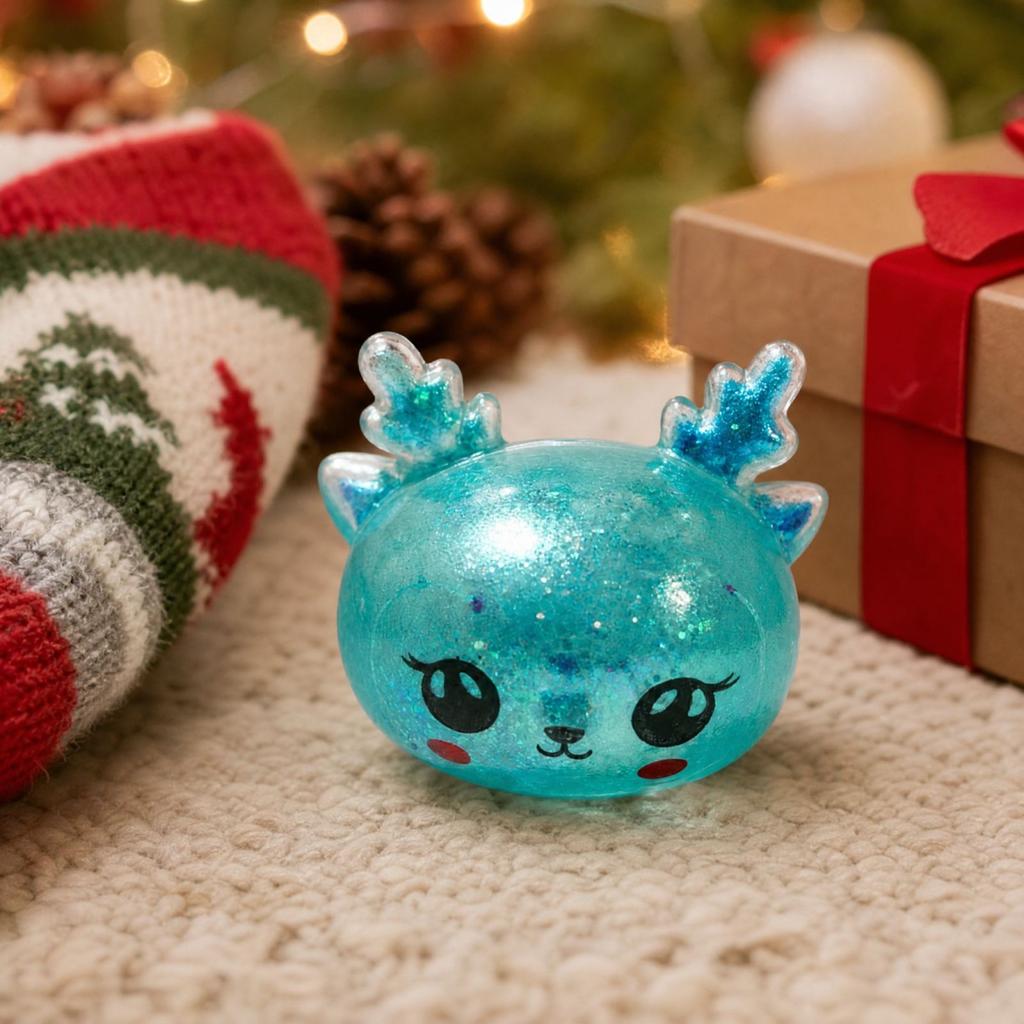 Christmas Toy with Glitter, Slow Rising Toy, Maltose- for Holiday Gifts