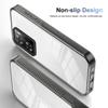 KEYSION Transparent Case for OPPO A57 4G A57S Soft TPU+PC Anti-slip HD Clear Shockproof Phone Cover for OPPO A77 A77S