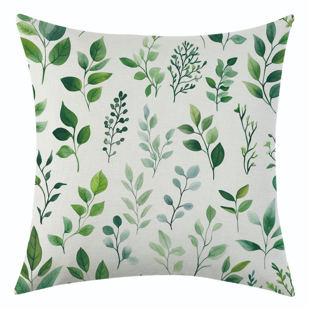 New Fresh Plant Leaf Series Pillowcase for Holiday Decoration and Car Cushion Cover