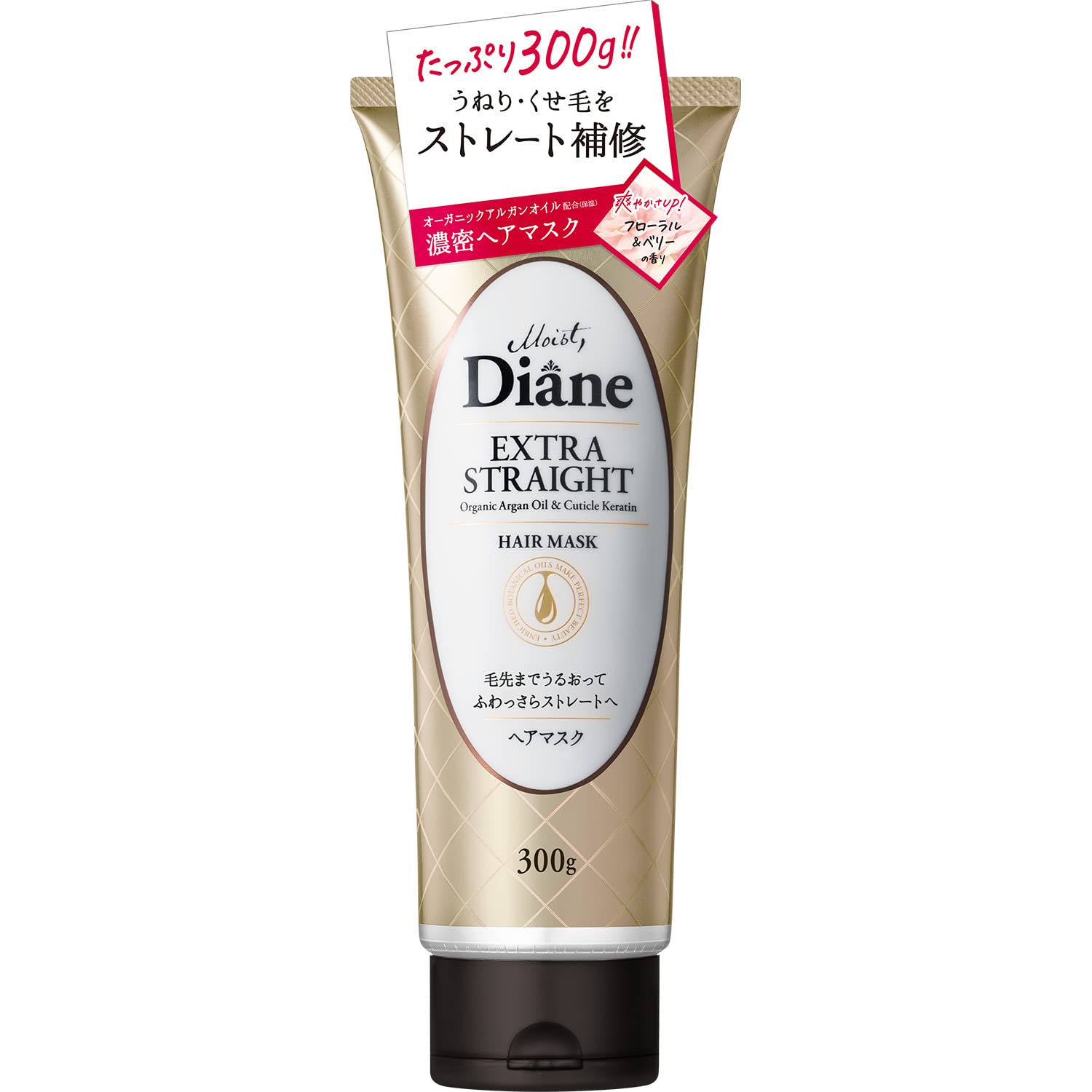 

Diane Diane Маска для волос с цветочно-ягодным ароматом Perfect Beauty Extra Straight 300 г и для расчесывания [Выпрямление] и [Для вьющихся, кудрявых, волос]