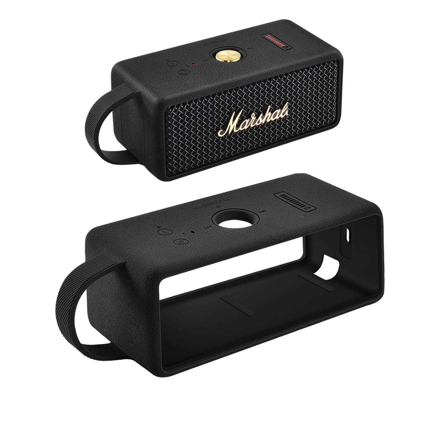 

М який захисний чохол Marshall Audio для Emberton Bluetooth III Audio, Портативна силіконова накладка, М який чохол - Дорожня сумка для перенесення (Emberton III Чорний)