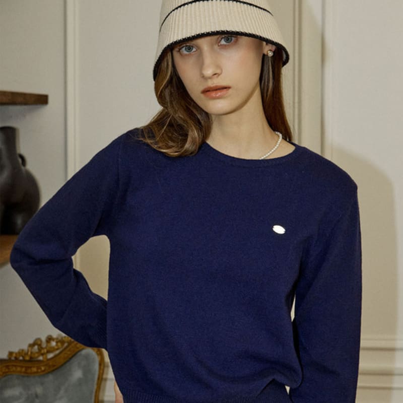 NONLOCAL Line Point Knit Bonnet Hat - Light Beige