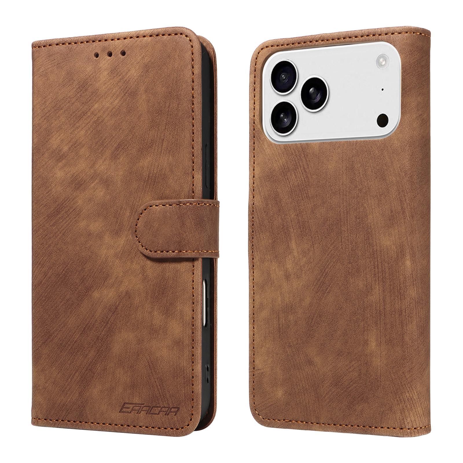

TPU Leather Phone Case for Iphone16e 16 Pro Max 15 14 13 12 11 XS 7 8Shockproof with Card Slot, Stand and Wallet Function Cover iPhone 15 Pro Max коричневий