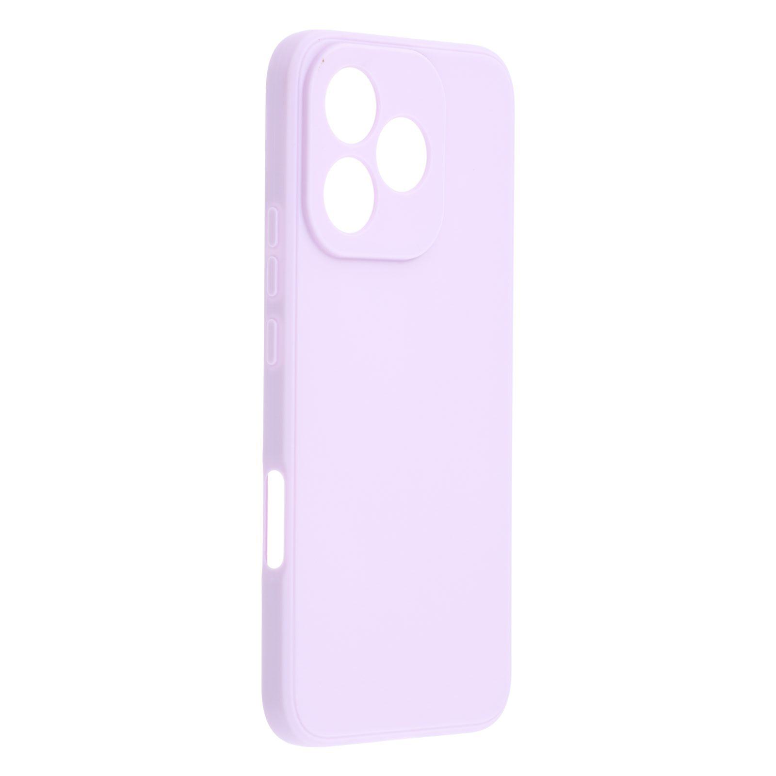 

For Honor 400 Lite 5G Case Precise Cutouts Straight Edge TPU Shockproof Phone Cover Purple