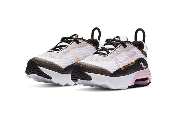Nike Air Max 2090 Air Cushion Low top Running Shoes Black Pink White Infant And Toddler CU2092-104