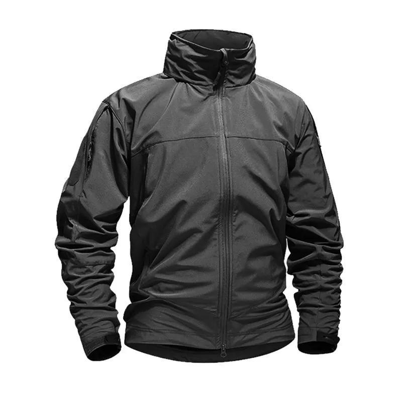Mens Fashion Waterproof Soft Shell Jacket Tactical Hoodie Winter Warm Military Coats