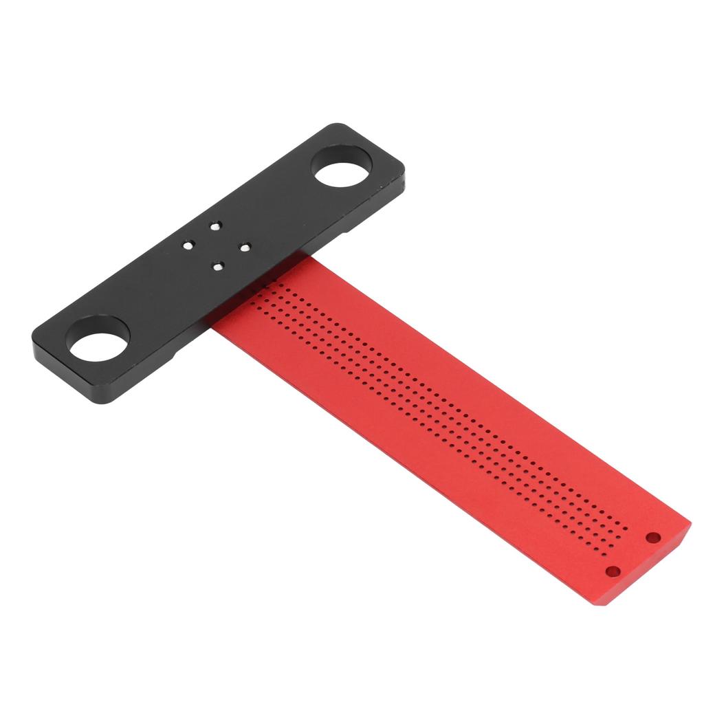 Lochmarkierungs-T-Lineal Aluminiumlegierung Verschleißfest Loch-T-Typ Anreißlineal für die Holzbearbeitung