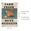 Vintage Farmhouse Chicken Coop Metal Wall Sign Rustic Tin Plaque Country Kitchen Decor