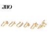 Letter Nose Ring Piercing Clip Eye-catching U Shape Copper Cubic Zirconia Multi-style Shiny Ear Cuffs Stud for Daily Wear Women
