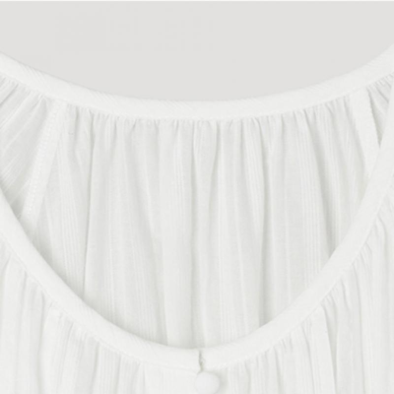 [She S miSS] Puff Shirring Cotton blouSe Swwblp22090 Iv