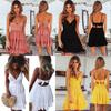 Stilvolles Damen Sommer Boho Mini-Kurzkleid für Abendcocktail- und Strandpartys