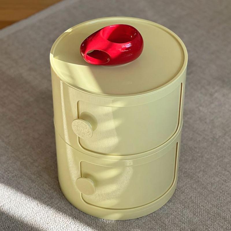 Aesthetic Side Table Simple Trendy Drawers Bedside Table with Handle Luxury Nightstand Storage Locker Bedroom Furniture