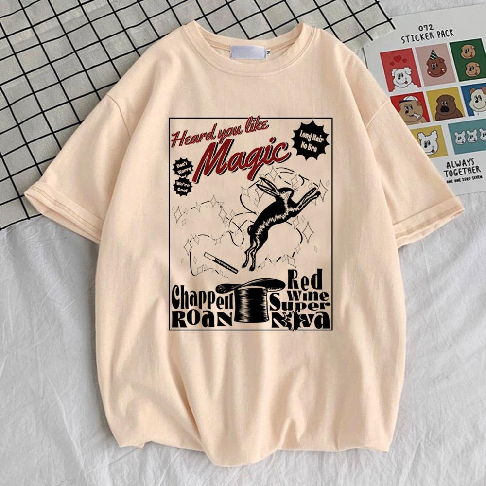 Chappell Roan T-Shirt Teenager Psychedelisch Punk Atmungsaktiv Bequem Retro T-Shirt Vintage Y2k Psychedelische Universität Grunge Punk